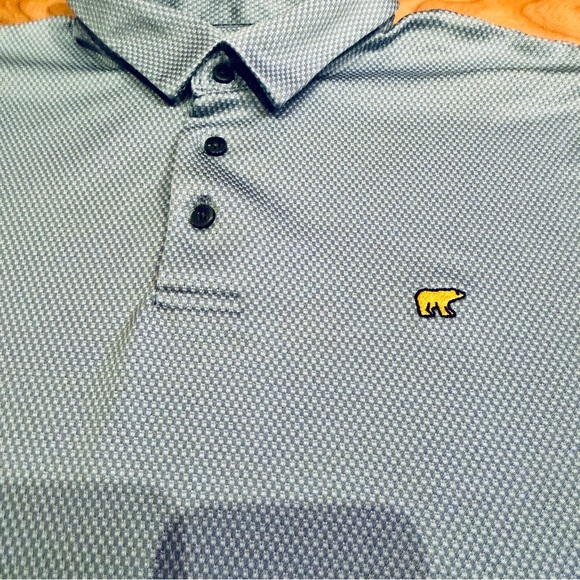 Jack Nicklaus Men's Golden Bear Short Sleeve Collard Golf Polo Dusty Blue Size L - Picture 2 of 5